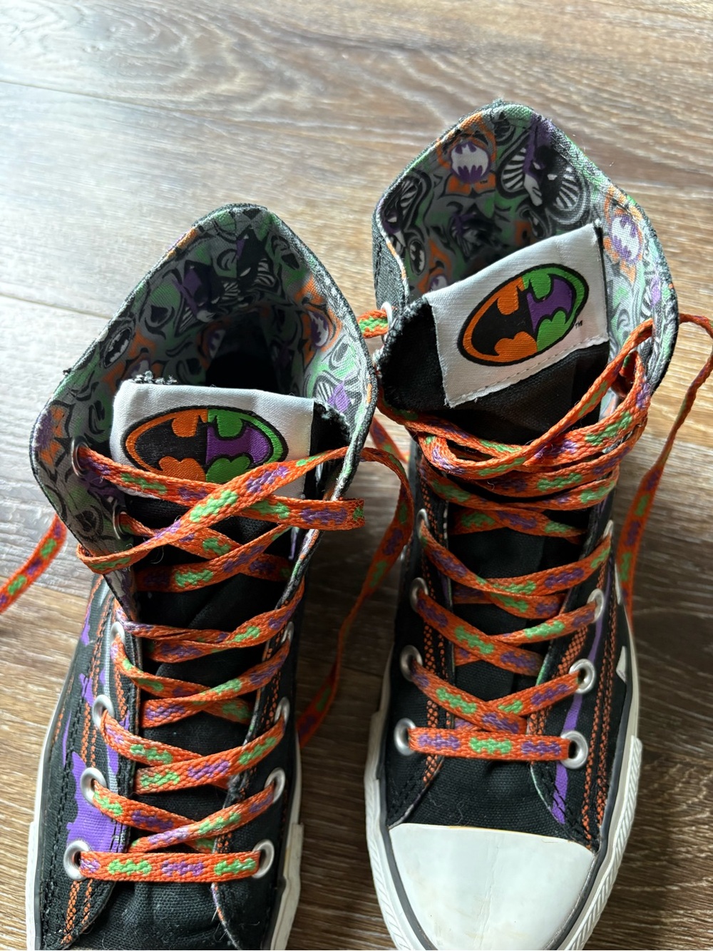 The Joker Graphic High-Top Sneakers - Black, Purple, Orange, Green - Picture 11 of 16